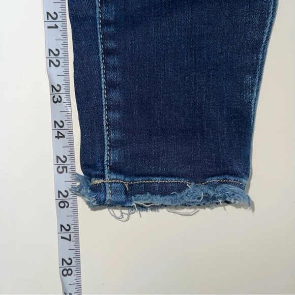 KanCan Dark Wash High Rise Stacked Waist Frayed Ankle Skinny Jeans 29 Women’s - Picture 10 of 13